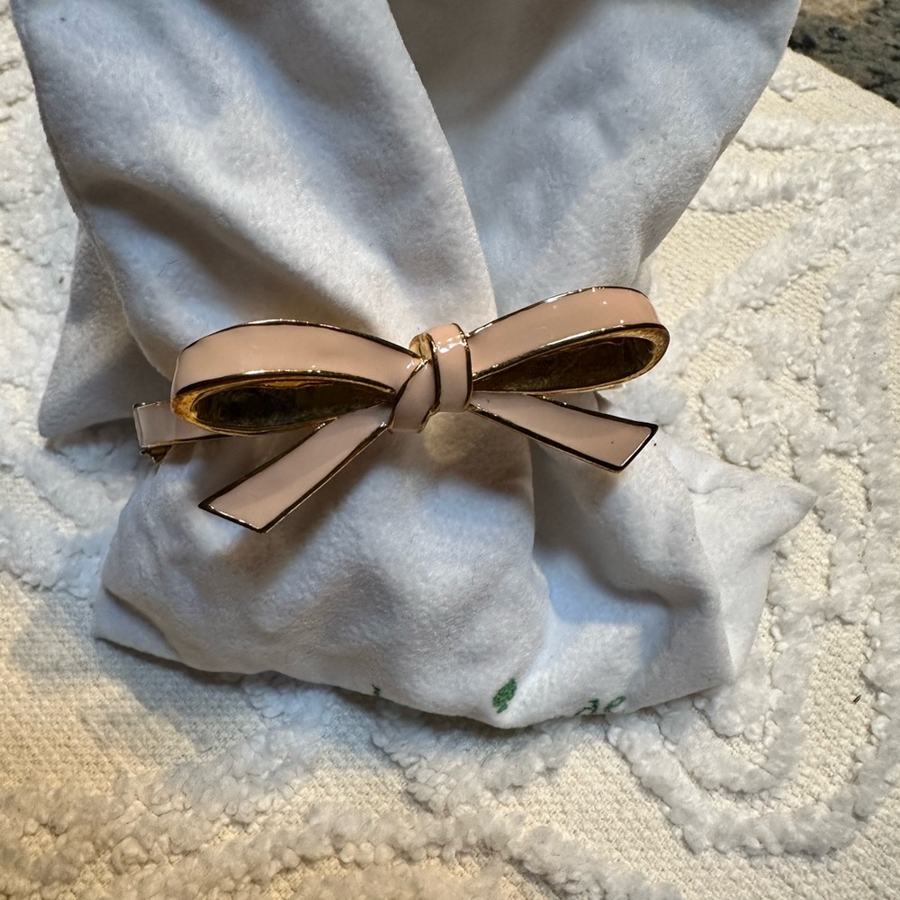 Kate Spade Enamel Bow Bracelet with 14-Karat Plated Hardware